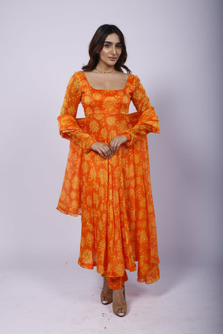 Genda Fool Anarkali Set Genda Fool Anarkali Set