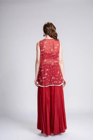 On My Way Embroidered Sharara Set On My Way Embroidered Sharara Set