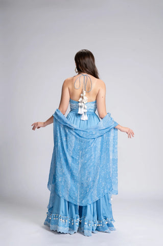 A Day In Mumbai Embroidered Sharara Set A Day In Mumbai Embroidered Sharara Set