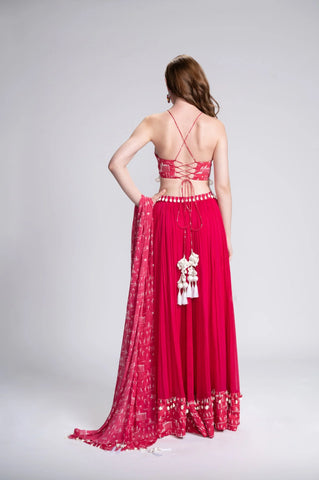 Party Tribe Embroidered Lehenga Set Party Tribe Embroidered Lehenga Set