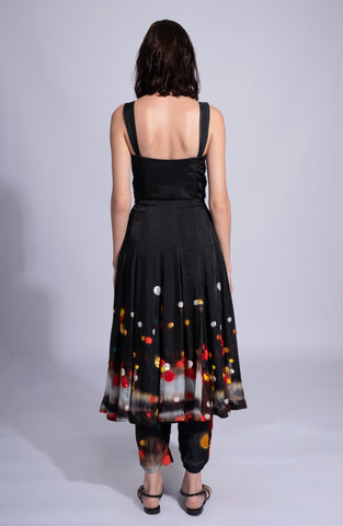 Traf**cked - Liquorice Black & Multicolour Embroidered Anarkali Traf**cked - Liquorice Black & Multicolour Embroidered Anarkali