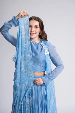 A Day In Mumbai Embroidered Lehenga Set A Day In Mumbai Embroidered Lehenga Set