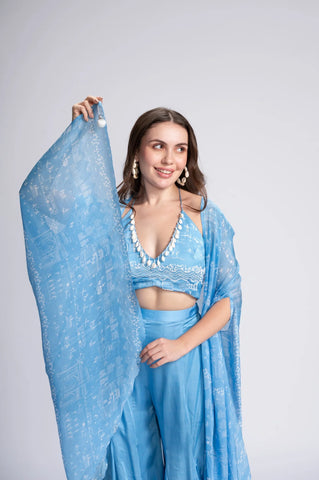 A Day In Mumbai Embroidered Sharara Set A Day In Mumbai Embroidered Sharara Set