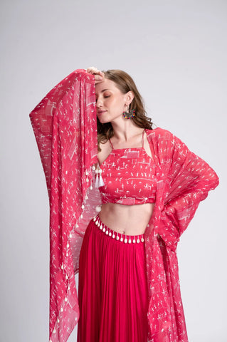 Party Tribe Embroidered Lehenga Set Party Tribe Embroidered Lehenga Set
