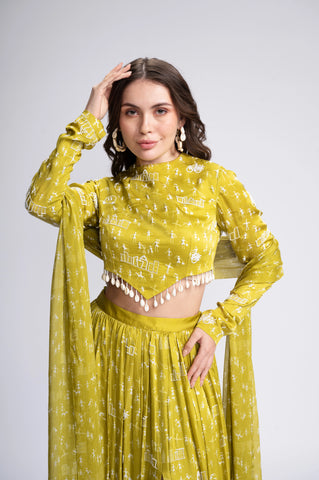 Out & About Embroidered Lehenga Set Out & About Embroidered Lehenga Set