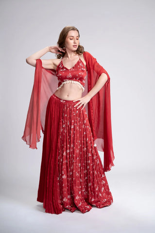 On My Way Embroidered Lehenga Set On My Way Embroidered Lehenga Set