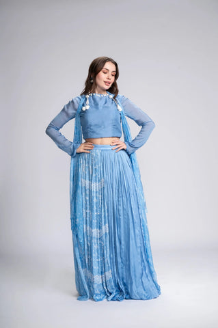 A Day In Mumbai Embroidered Lehenga Set A Day In Mumbai Embroidered Lehenga Set
