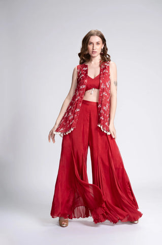 On My Way Embroidered Sharara Set On My Way Embroidered Sharara Set