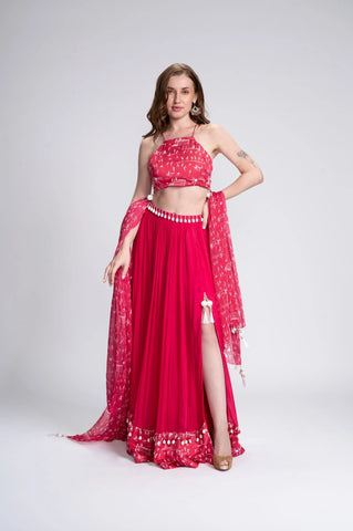 Party Tribe Embroidered Lehenga Set Party Tribe Embroidered Lehenga Set