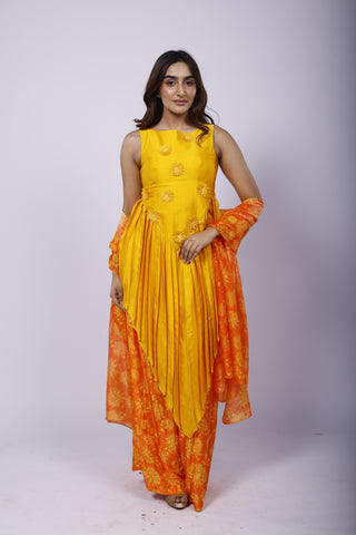 Genda Fool Anarkali Set