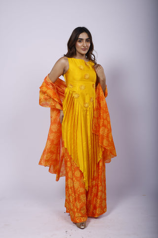Genda Fool Anarkali Set