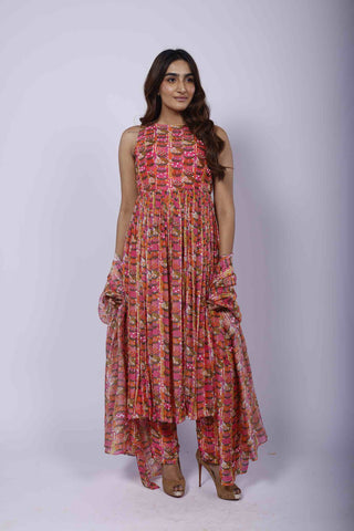 Phool Basket Anarkali Set