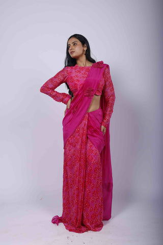 Kamal Kitsch Pre-Draped Saree Set