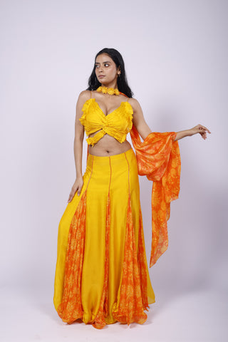 Genda Fool Lehenga Set