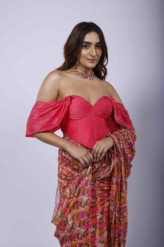 Phool Basket Pre-Draped Saree Set