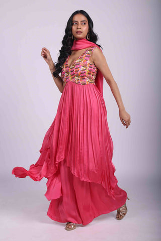 Phool Basket Anarkali Set