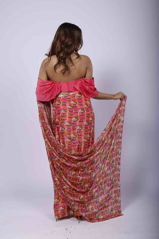 Phool Basket Pre-Draped Saree Set