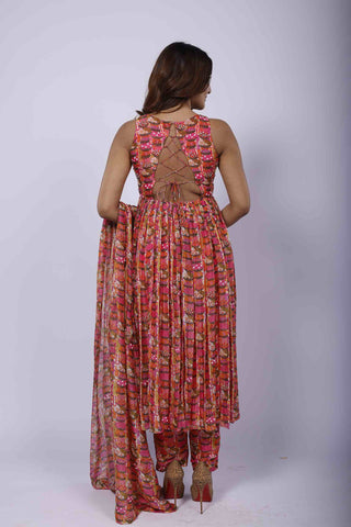 Phool Basket Anarkali Set