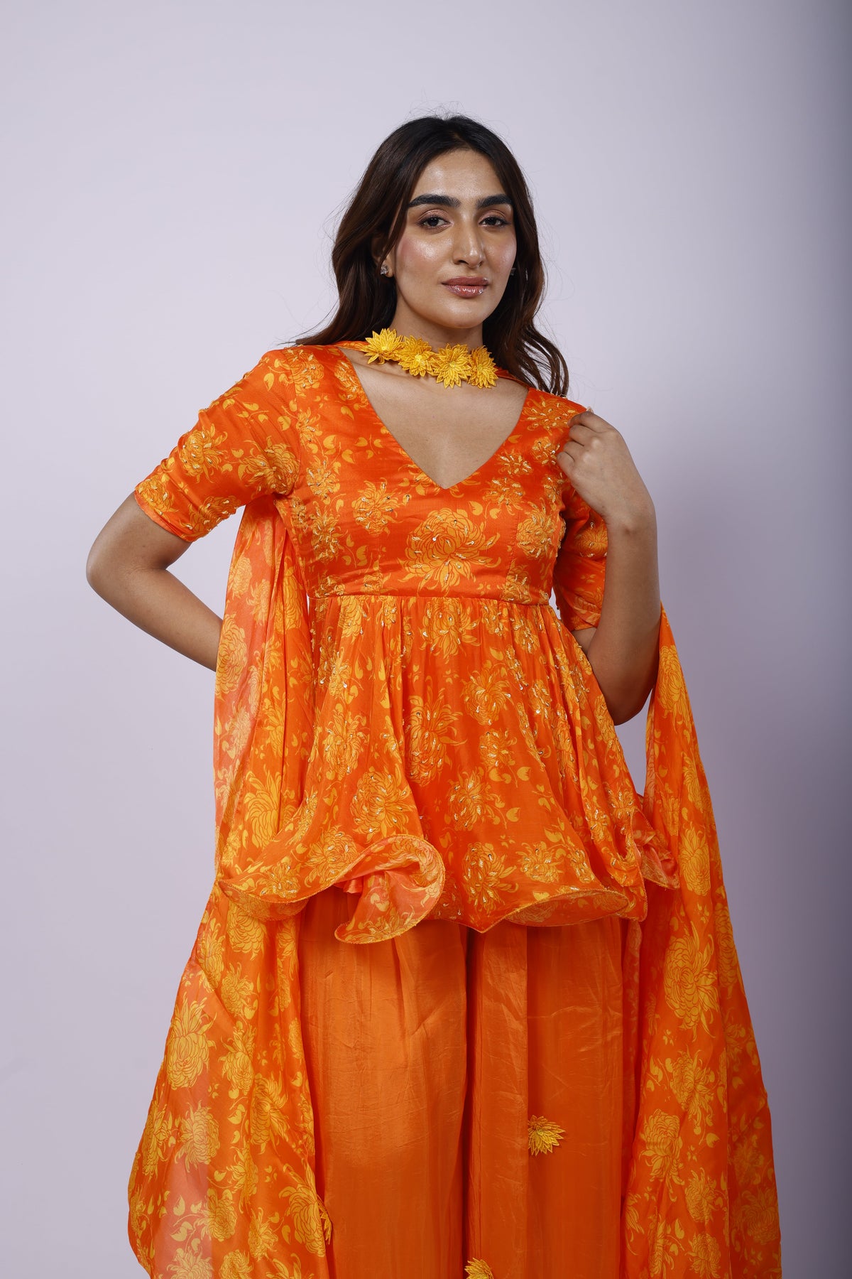 Genda Fool Sharara Set