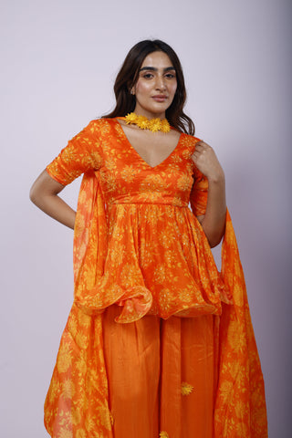 Genda Fool Sharara Set
