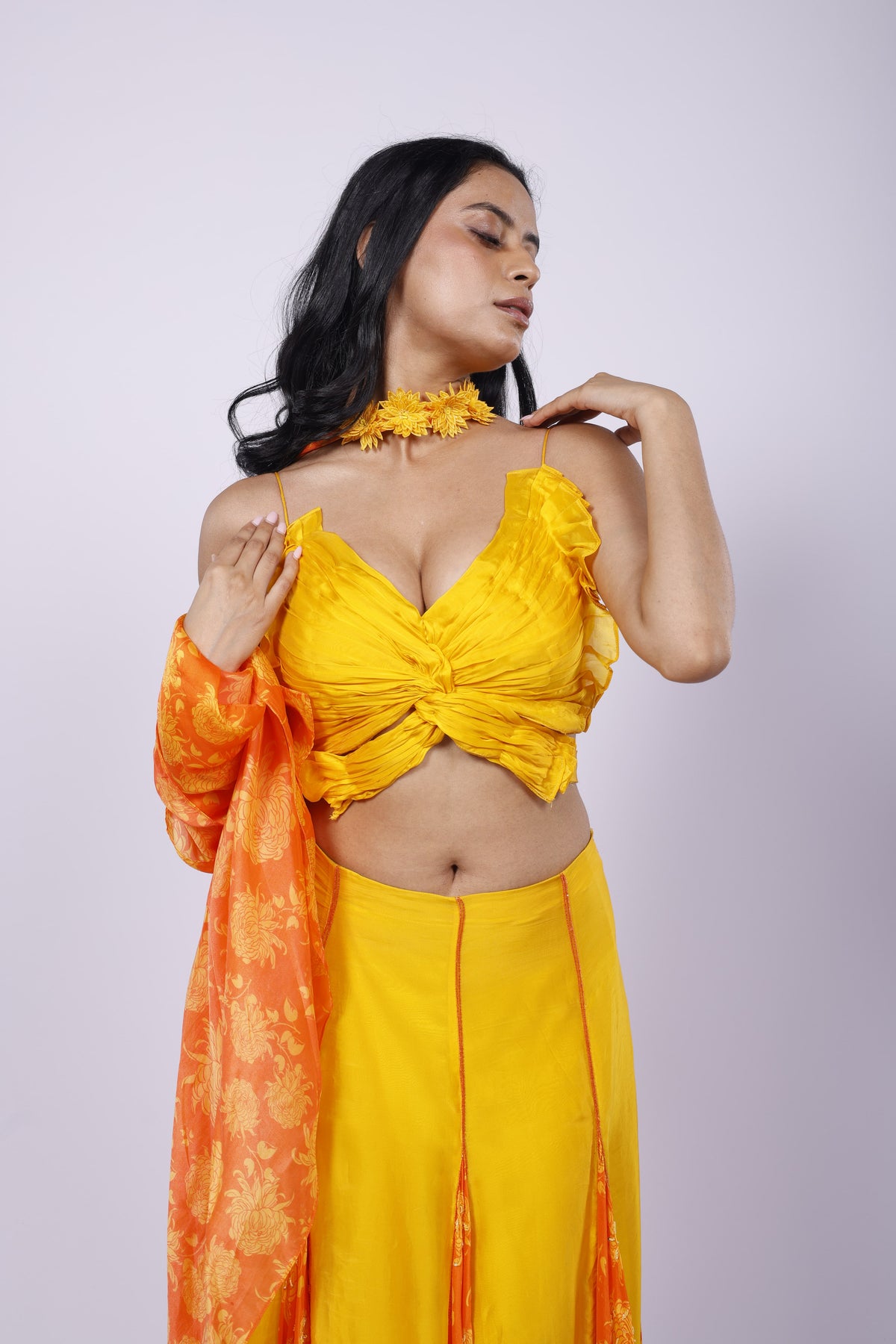 Genda Fool Lehenga Set