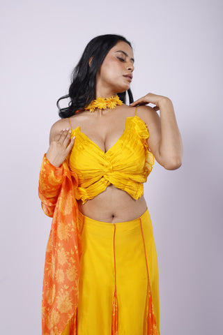Genda Fool Lehenga Set