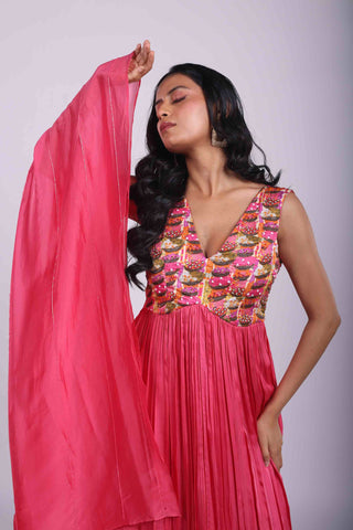 Phool Basket Anarkali Set